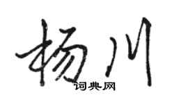 駱恆光楊川行書個性簽名怎么寫