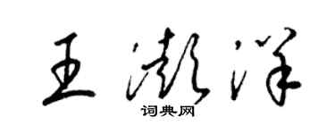 梁錦英王澎洋草書個性簽名怎么寫