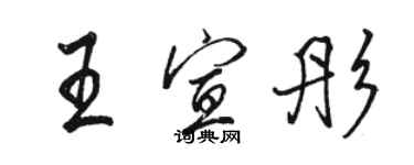 駱恆光王宣彤行書個性簽名怎么寫