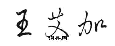 駱恆光王艾加行書個性簽名怎么寫