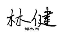 曾慶福林健行書個性簽名怎么寫