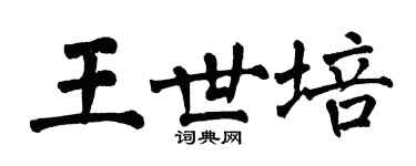 翁闓運王世培楷書個性簽名怎么寫