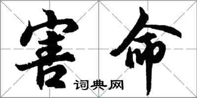 胡問遂害命行書怎么寫