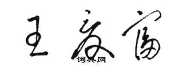 駱恆光王夏富草書個性簽名怎么寫