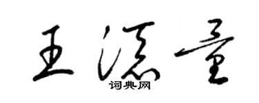 梁錦英王添量草書個性簽名怎么寫