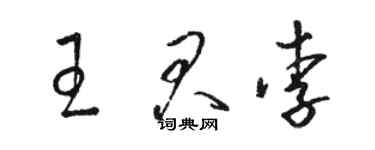 駱恆光王君李草書個性簽名怎么寫