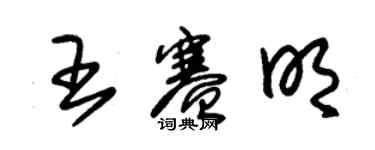 朱錫榮王賽明草書個性簽名怎么寫