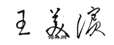 駱恆光王美濱草書個性簽名怎么寫