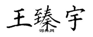 丁謙王臻宇楷書個性簽名怎么寫