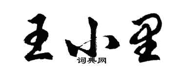 胡問遂王小里行書個性簽名怎么寫