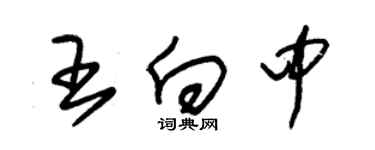 朱錫榮王向中草書個性簽名怎么寫
