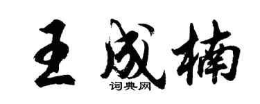 胡問遂王成楠行書個性簽名怎么寫