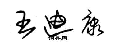 朱錫榮王迪康草書個性簽名怎么寫