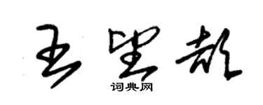 朱錫榮王望頡草書個性簽名怎么寫