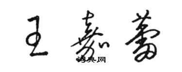 駱恆光王嘉蕾草書個性簽名怎么寫