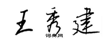 王正良王秀建行書個性簽名怎么寫