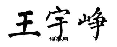 翁闓運王宇崢楷書個性簽名怎么寫