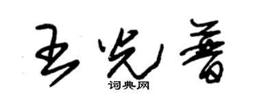 朱錫榮王光普草書個性簽名怎么寫