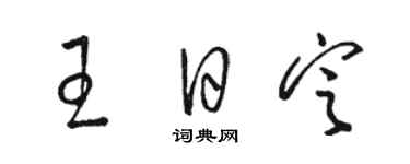 駱恆光王日定草書個性簽名怎么寫