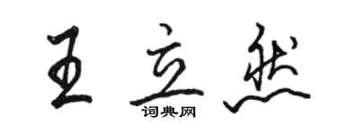 駱恆光王立然行書個性簽名怎么寫