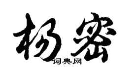 胡問遂楊密行書個性簽名怎么寫