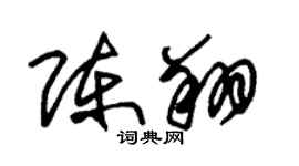 朱錫榮陳翔草書個性簽名怎么寫