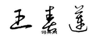 曾慶福王春蓮草書個性簽名怎么寫