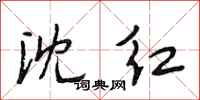 段相林沈紅行書怎么寫