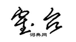 朱錫榮霍台草書個性簽名怎么寫