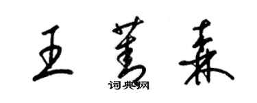 梁錦英王菁森草書個性簽名怎么寫