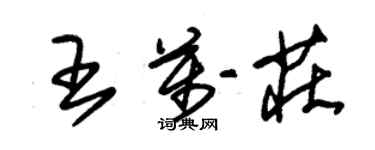 朱錫榮王萬莊草書個性簽名怎么寫