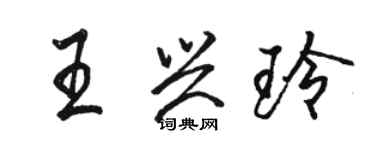 駱恆光王興玲行書個性簽名怎么寫