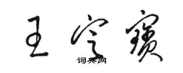 駱恆光王定寶草書個性簽名怎么寫