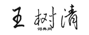 駱恆光王樹清行書個性簽名怎么寫