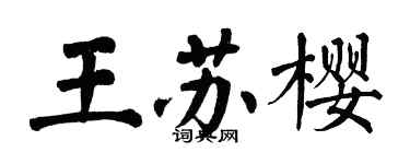 翁闓運王蘇櫻楷書個性簽名怎么寫