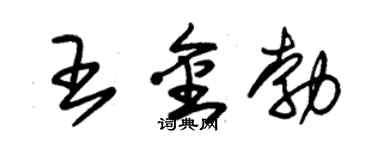 朱錫榮王金勃草書個性簽名怎么寫