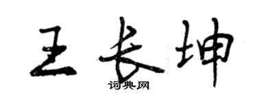 曾慶福王長坤行書個性簽名怎么寫