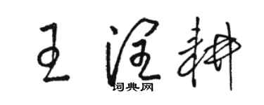 駱恆光王潤耕草書個性簽名怎么寫