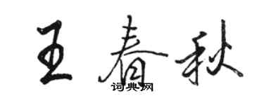 駱恆光王春秋行書個性簽名怎么寫