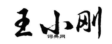 胡問遂王小剛行書個性簽名怎么寫
