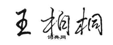 駱恆光王柏桐行書個性簽名怎么寫