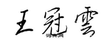 王正良王冠雲行書個性簽名怎么寫