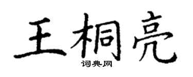 丁謙王桐亮楷書個性簽名怎么寫