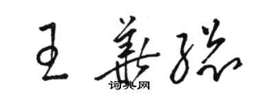 駱恆光王華總草書個性簽名怎么寫