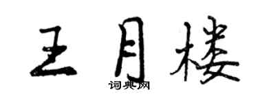 曾慶福王月樓行書個性簽名怎么寫