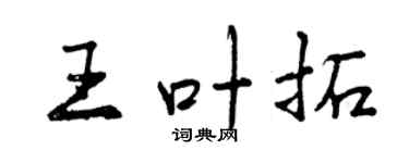 曾慶福王葉拓行書個性簽名怎么寫