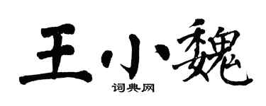 翁闓運王小魏楷書個性簽名怎么寫