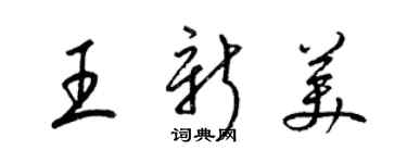 梁錦英王新美草書個性簽名怎么寫