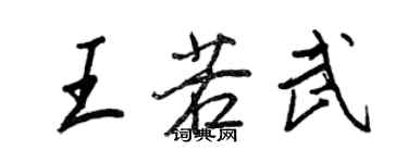 王正良王若武行書個性簽名怎么寫