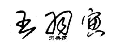 朱錫榮王羽寅草書個性簽名怎么寫